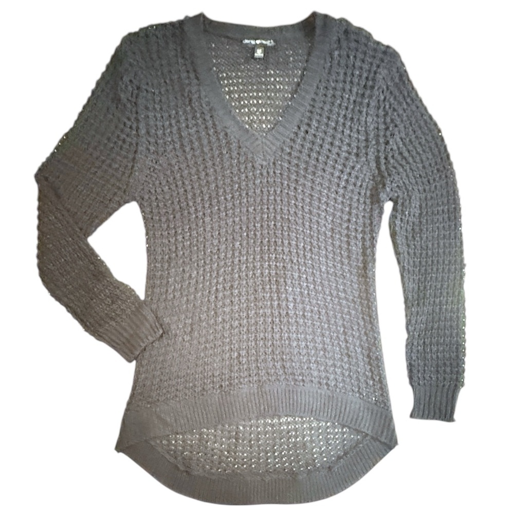 Derek Heart Plus black v-neck sweater high-low hem Women’s size 3X | ab5